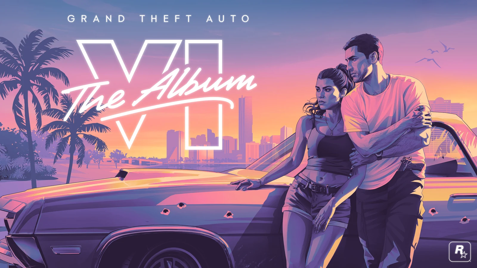 La grafica di presentazione dell’album di GTA 6, annunciato per il 19 novembre.